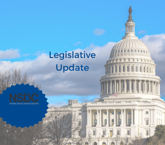 Federal capitol building dome with text NSDC Legislative Update